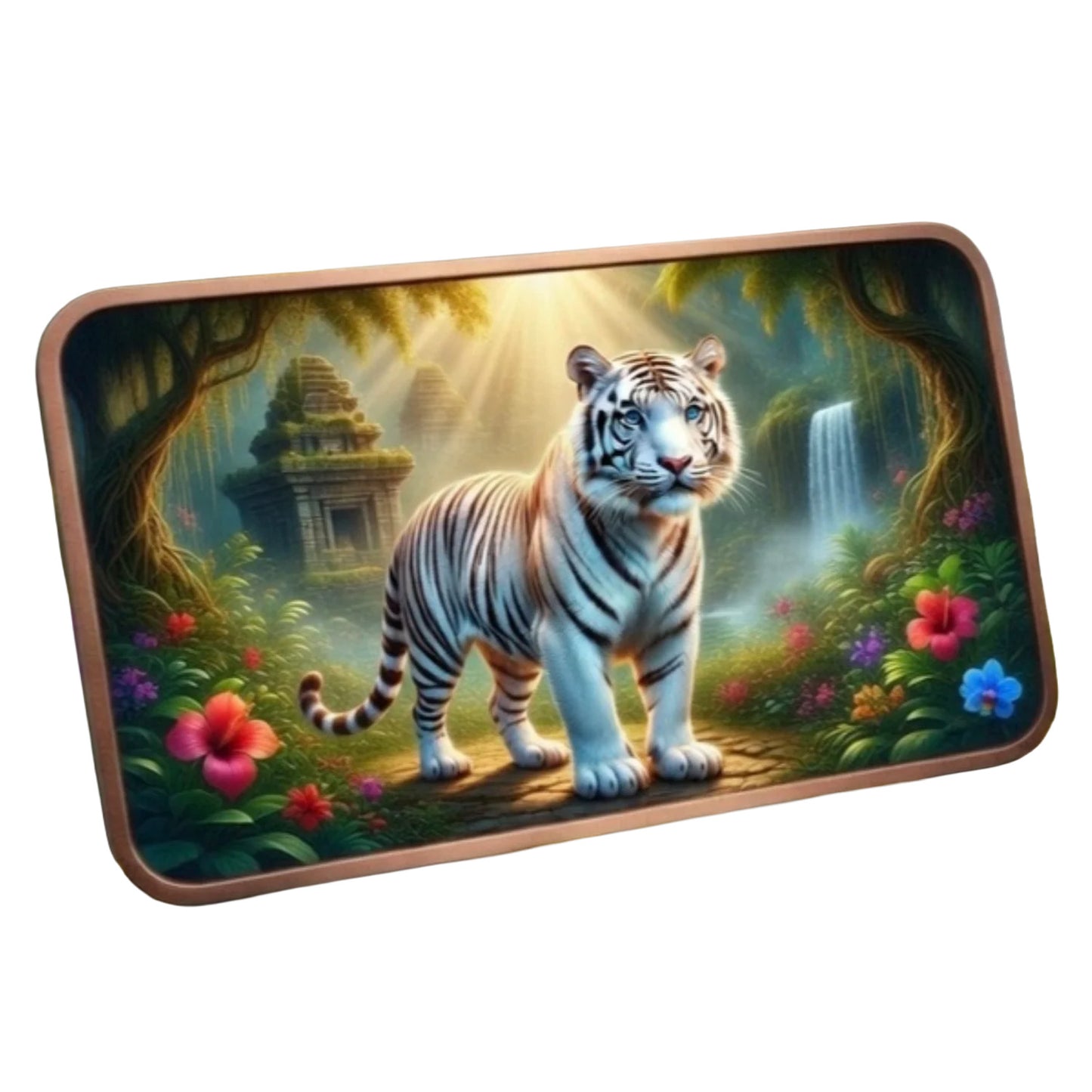 White Tiger Coloured 5oz .999 Copper Art Bar