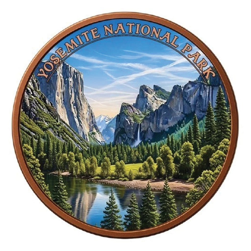 Yosemite Coloured High Relief 5oz. AVDP .999 Fine Copper Round