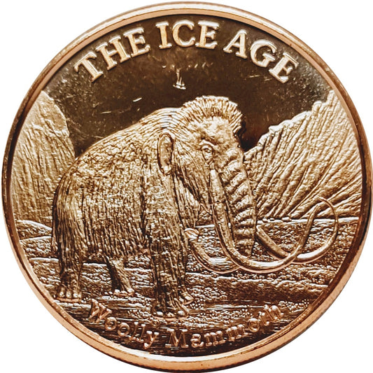 The Ice Age - Woolly Mammoth 1oz. .999 Fine Copper