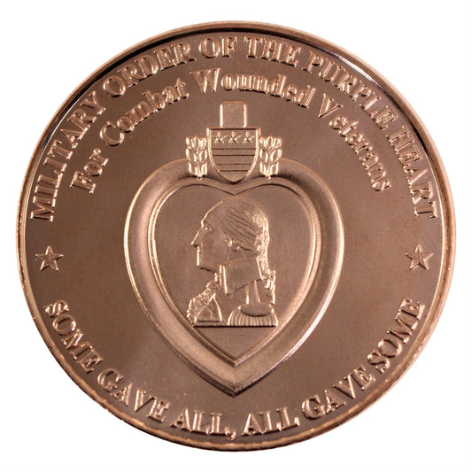 Military Order of the Purple Heart 1oz. .999 Fine Copper
