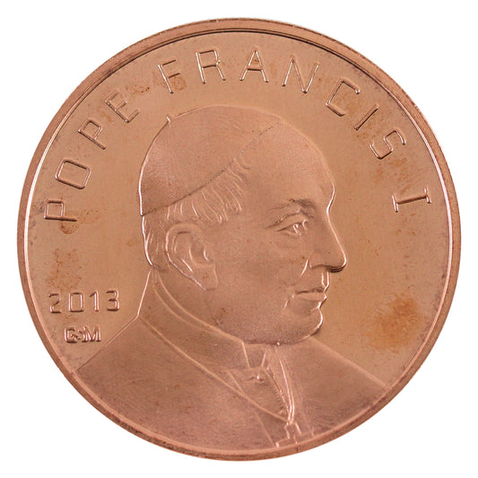 Pope Francis 1oz. .999 Fine Copper