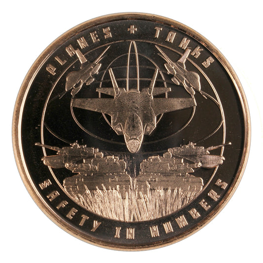 Safety in Numbers - Planes & Tanks 1oz. .999 Fine Copper