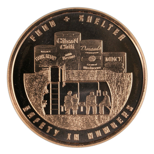 Safety in Numbers - Food and Shelter 1oz. .999 Fine Copper