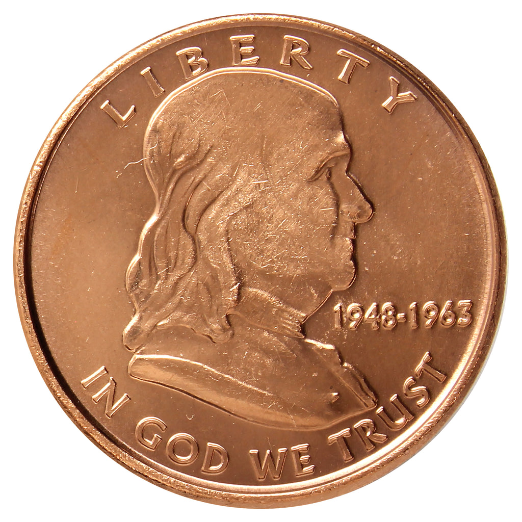 Franklin Half Dollar 1oz. .999 Fine Copper