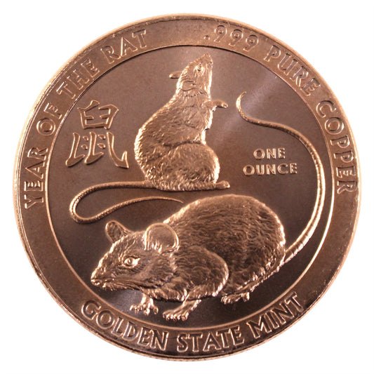 Year of the Rat GSM 1oz. .999 Fine Copper