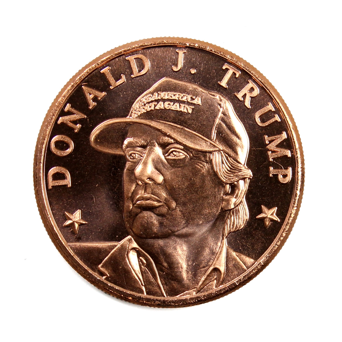 Donald Trump with MAGA Hat 1oz. .999 Fine Copper – Colonial Acres Coins