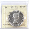 1959 Canada Dollar ICCS Certified PL65 Heavy Cameo