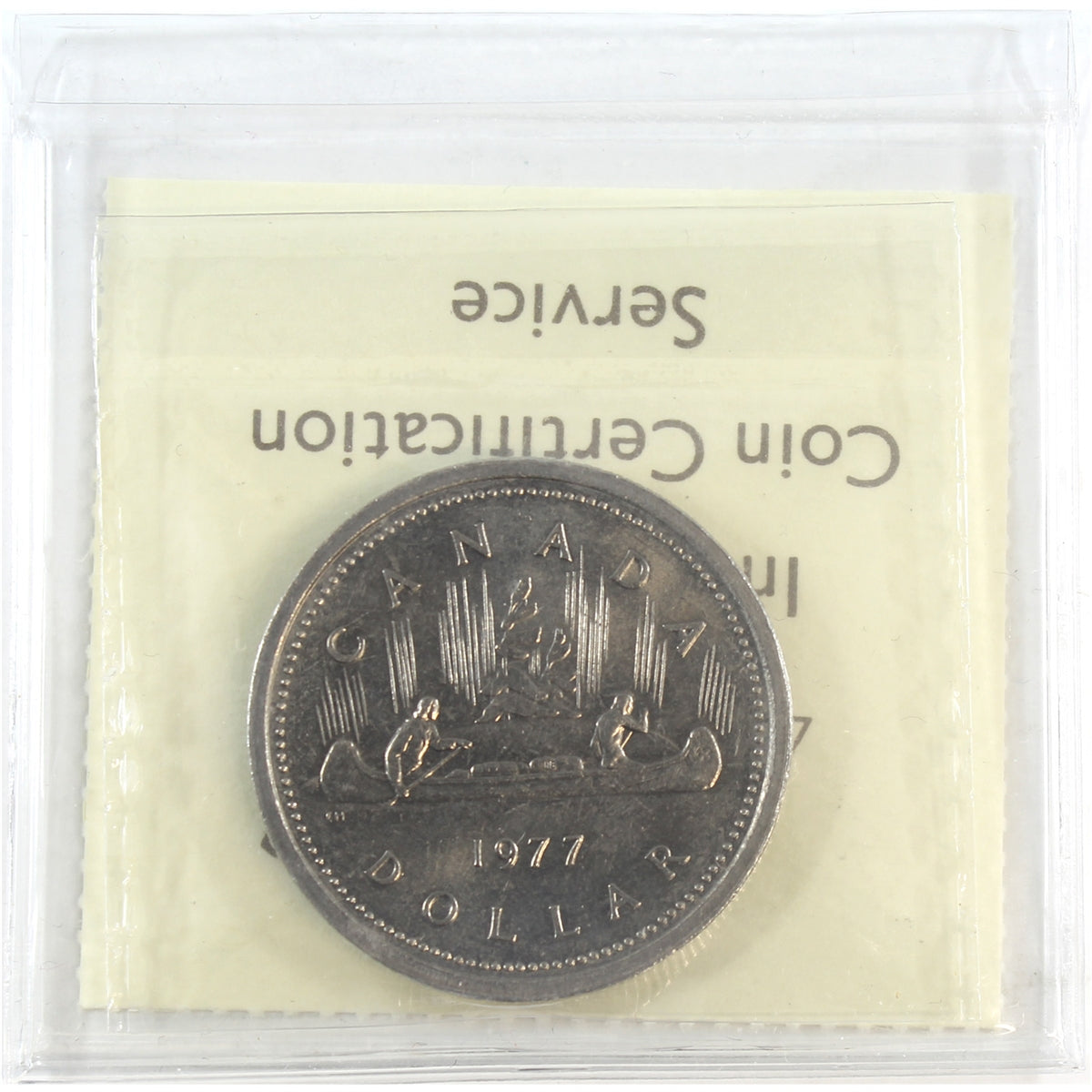 1977 SWL; Detached Jewel (Variety 3) Canada Nickel Dollar ICCS Certified MS64