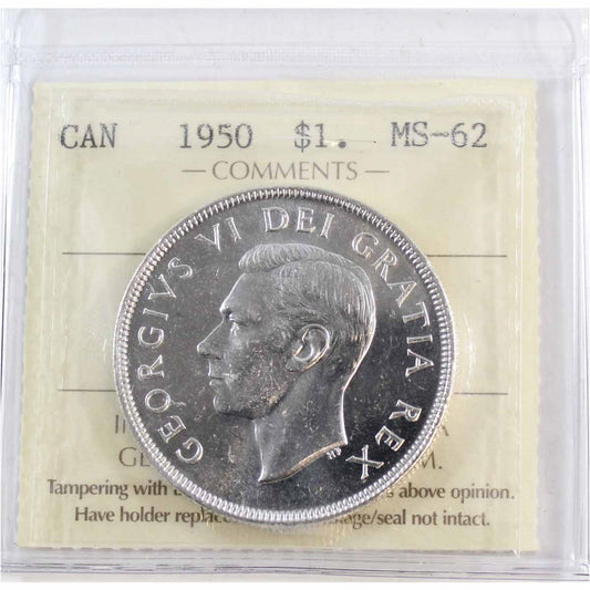1950 SWL Canada Dollar ICCS Certified MS62