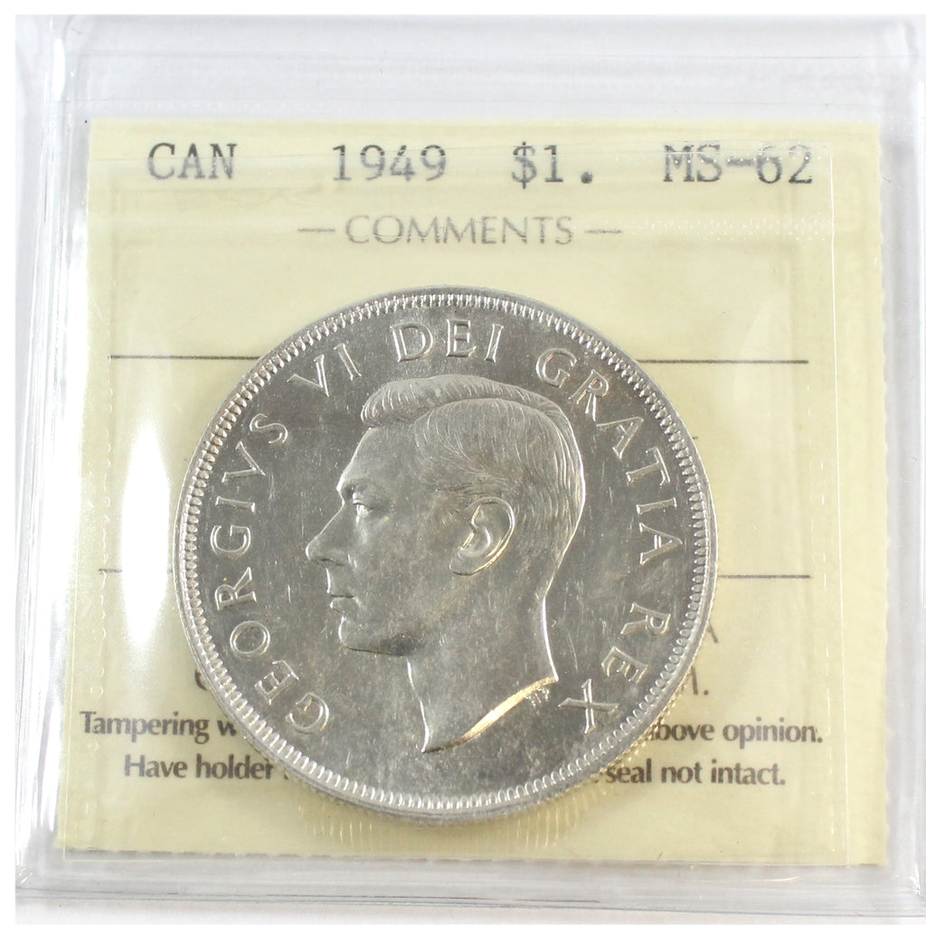 1949 Canada Dollar ICCS Certified MS62