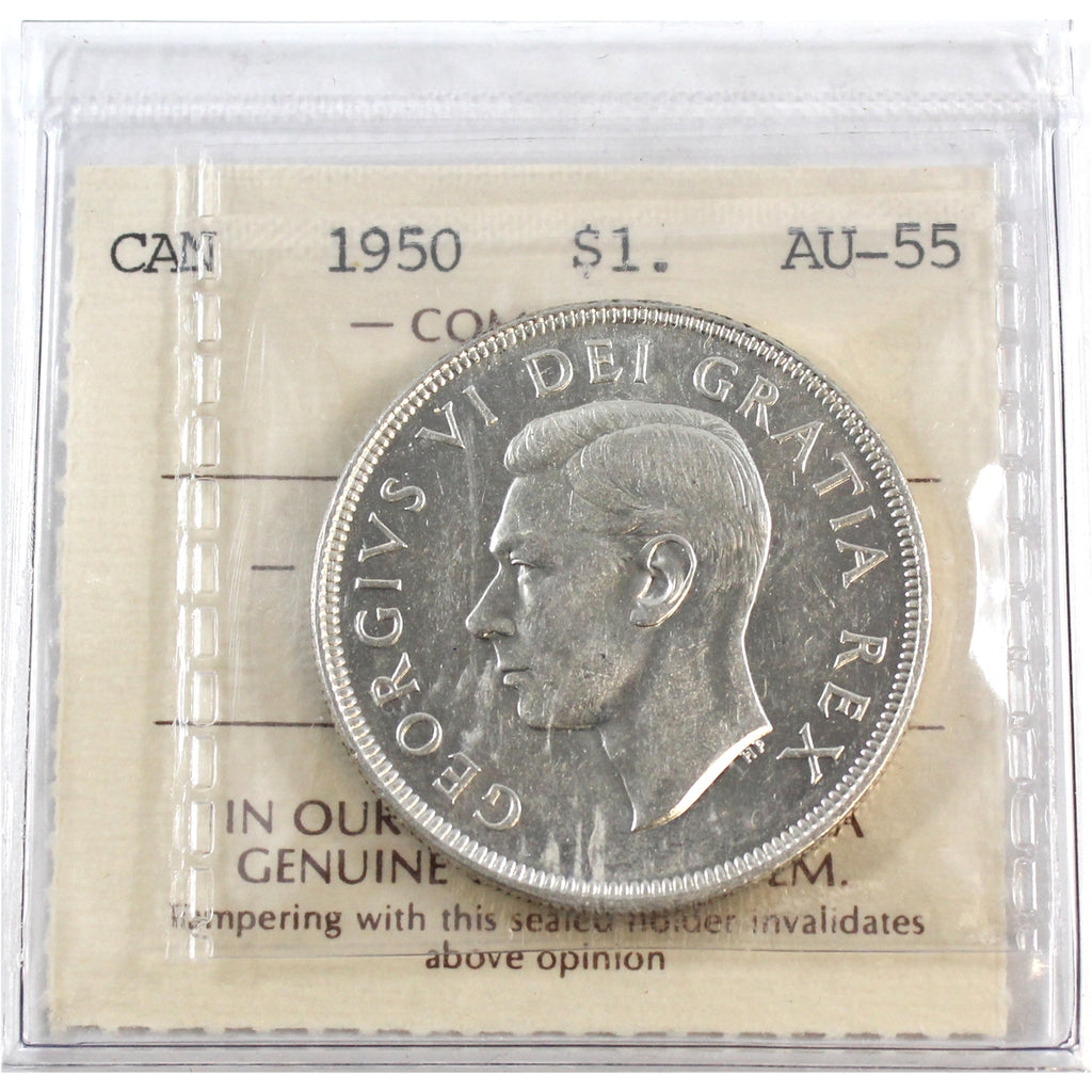 1950 Canada Dollar ICCS Certified AU55