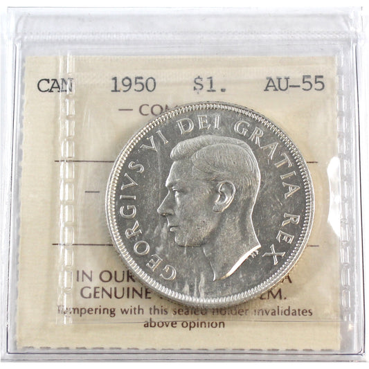 1950 Canada Dollar ICCS Certified AU55