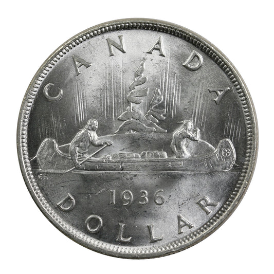 1936 Canada Dollar Choice Brilliant Uncirculated (MS64) $