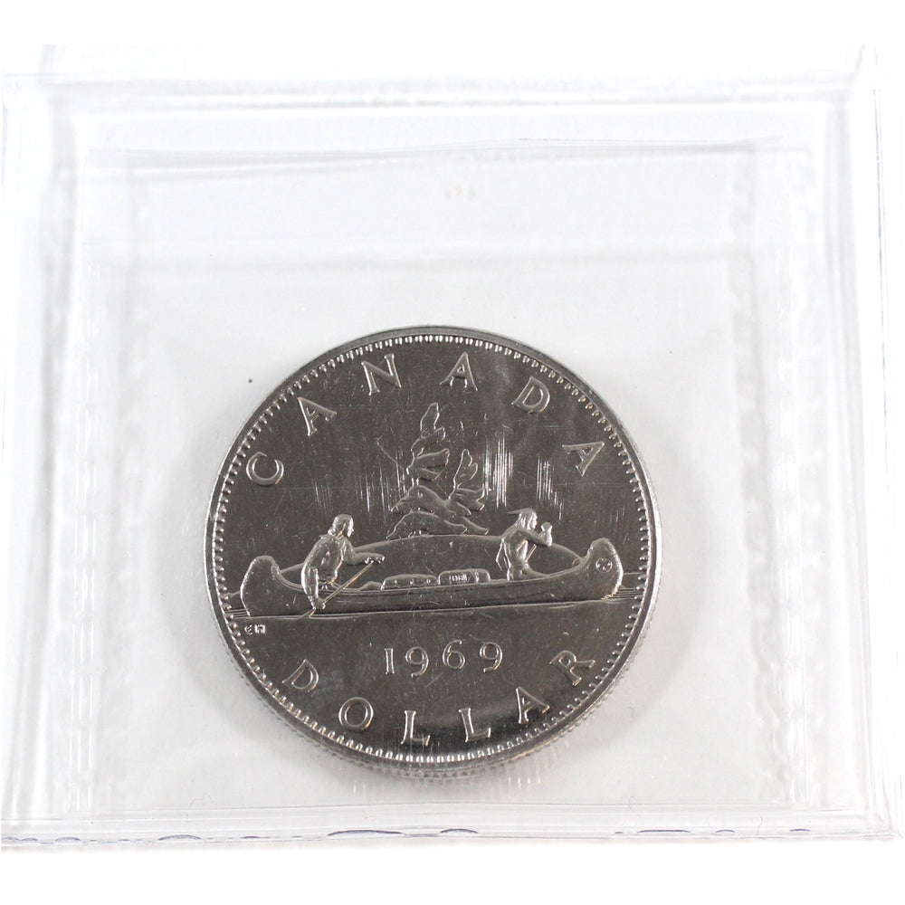 1969 Canada Nickel Dollar ICCS Certified PL65 Heavy Cameo