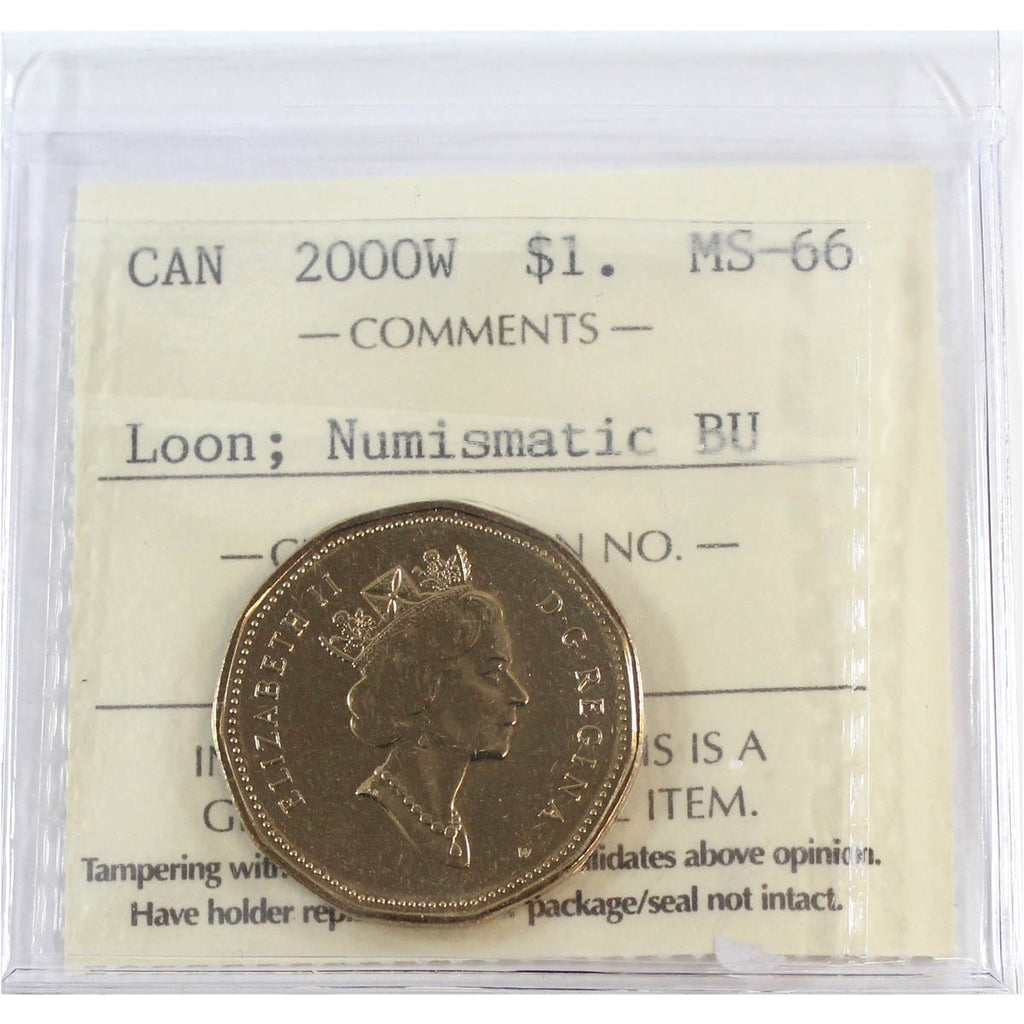2000W Canada Loon Dollar ICCS Certified MS66 NBU