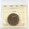 1988 Canada Loon Dollar ICCS Certified MS66