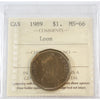 1989 Canada Loon Dollar ICCS Certified MS66