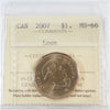 2007 Canada Loon Dollar ICCS Certified MS66