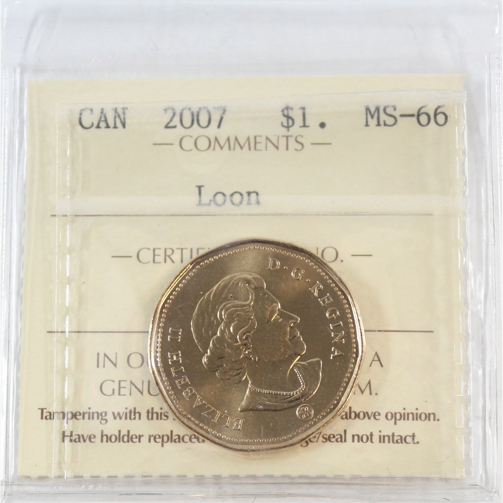 2007 Canada Loon Dollar ICCS Certified MS66