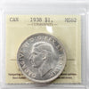 1938 Canada Dollar ICCS Certified MS62
