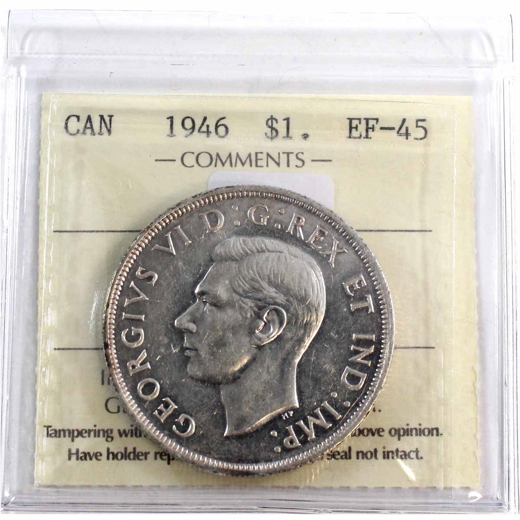1946 SWL Canada Dollar ICCS Certified EF45