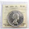 1954 Canada Dollar ICCS Certified PL66 Cameo
