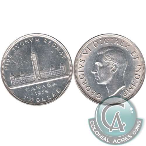 1939 2x HP Canada Dollar Almost Uncirculated (AU50)