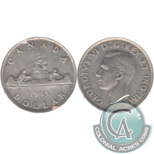 1945 5 Over 5 Canada Dollar Extra Fine (EF40) $