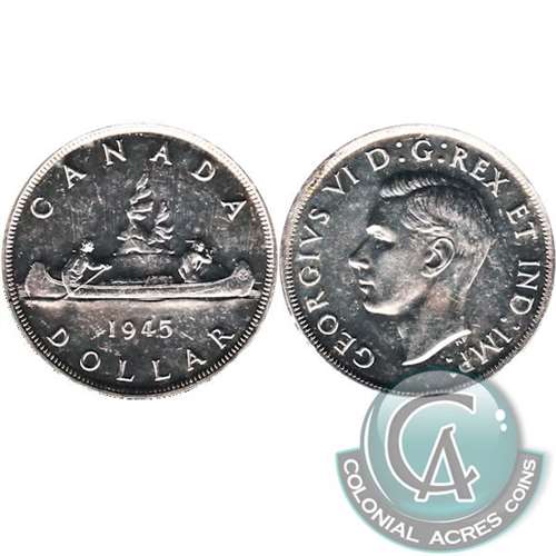 1945 Canada Dollar Almost Uncirculated (AU50) $