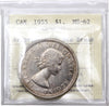 1955 Arnprior With Die Breaks Canada Dollar ICCS Certified MS62