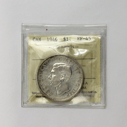 1946 Canada Dollar ICCS Certified EF45