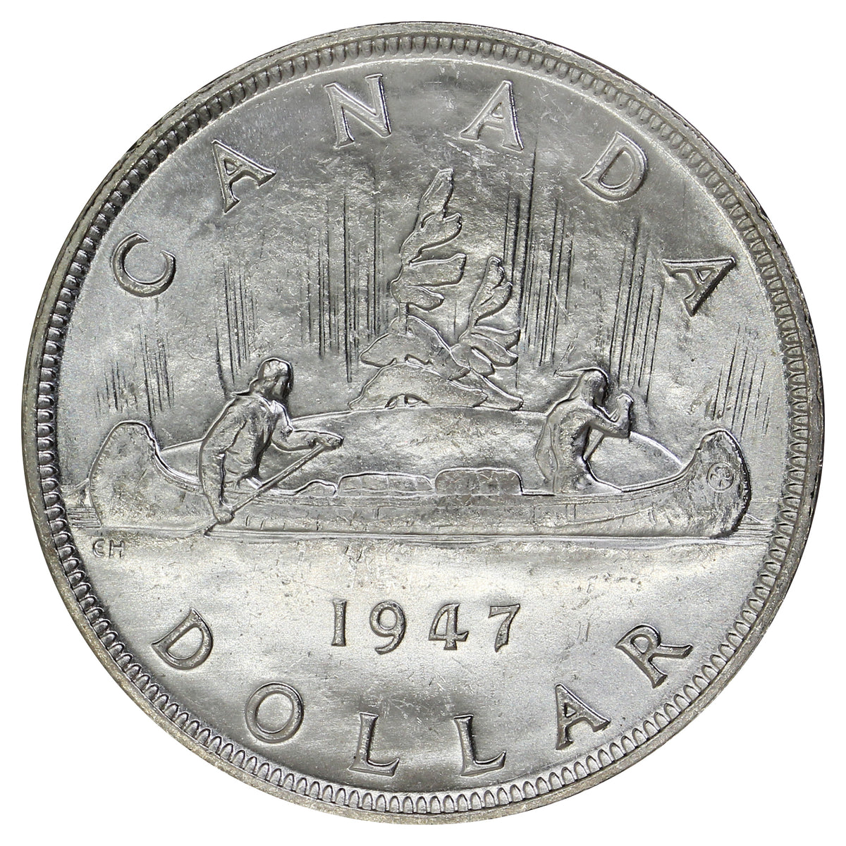 1947 Blunt 7 Canada Dollar Brilliant Uncirculated (MS63) $