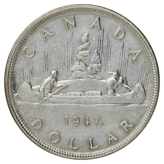 1947 2x HP Maple Leaf Canada Dollar AU-UNC (AU55) $