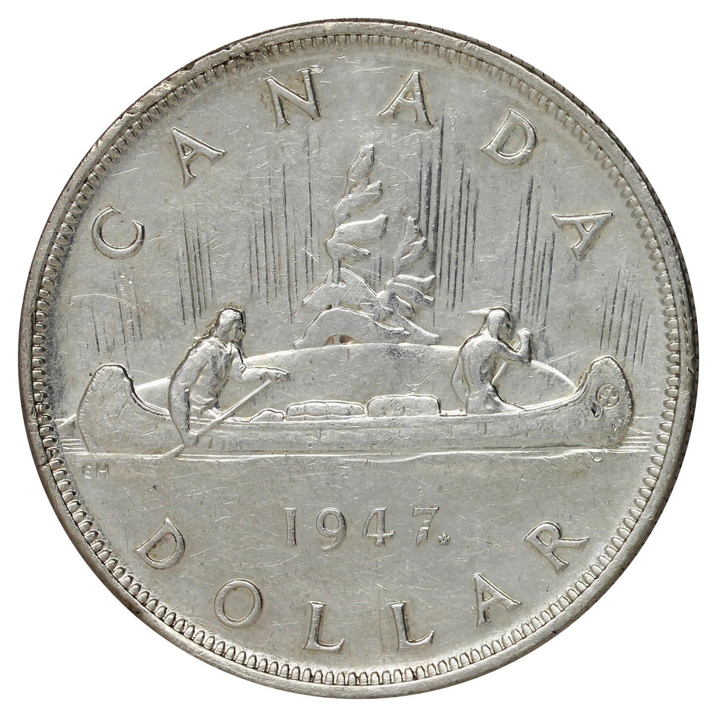 1947 2x HP Maple Leaf Canada Dollar EF-AU (EF45) $