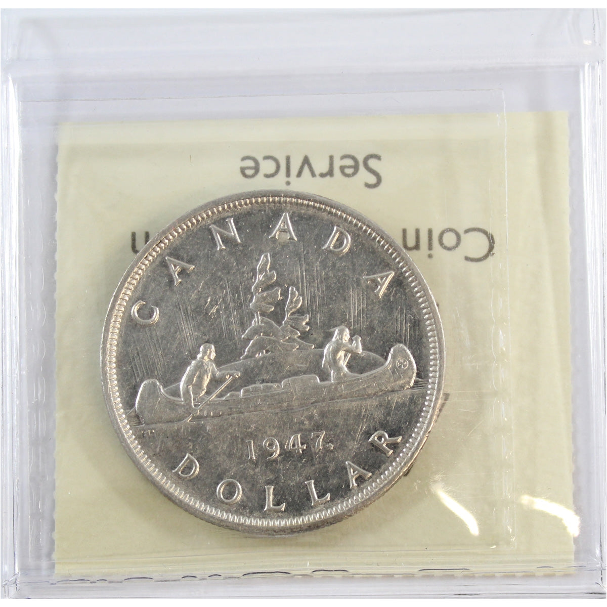 1947 Maple Leaf Canada Dollar ICCS Certified EF45