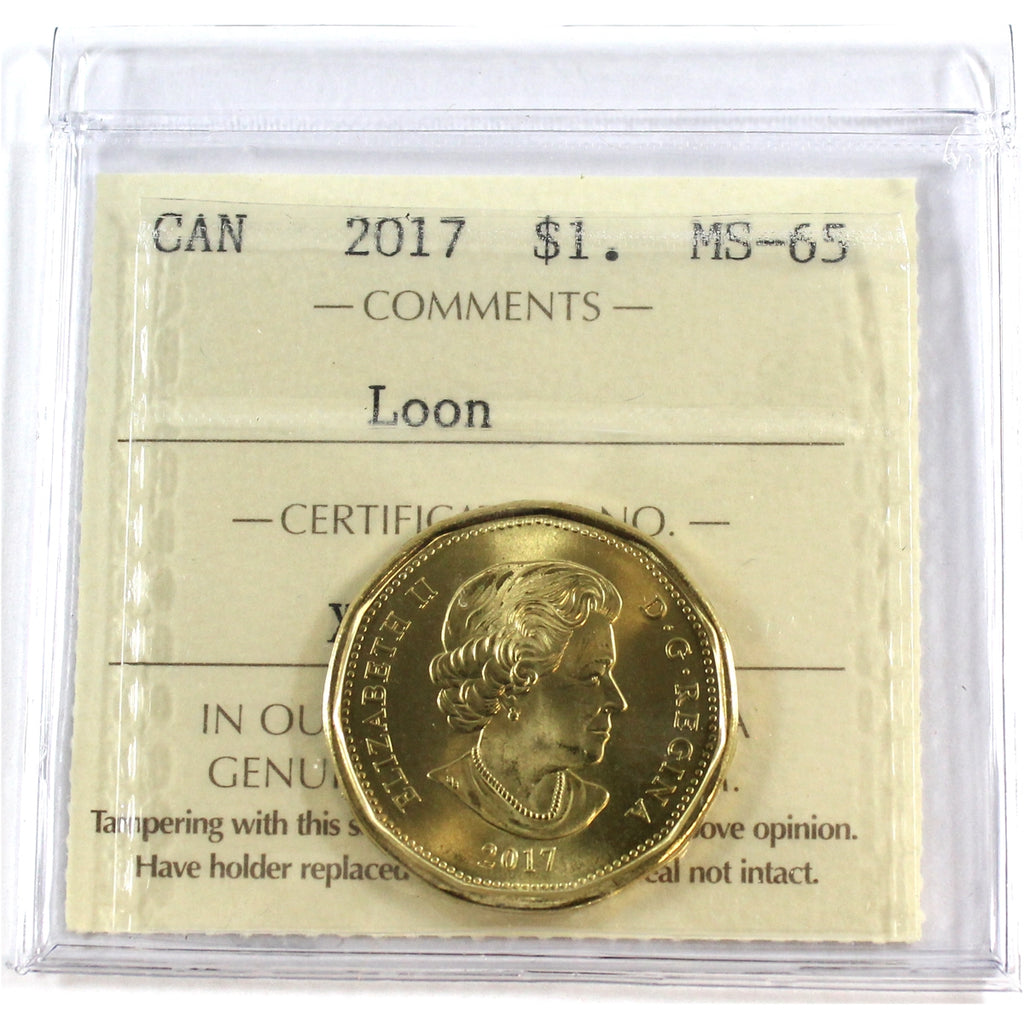 2017 Canada Loon Dollar ICCS Certified MS65