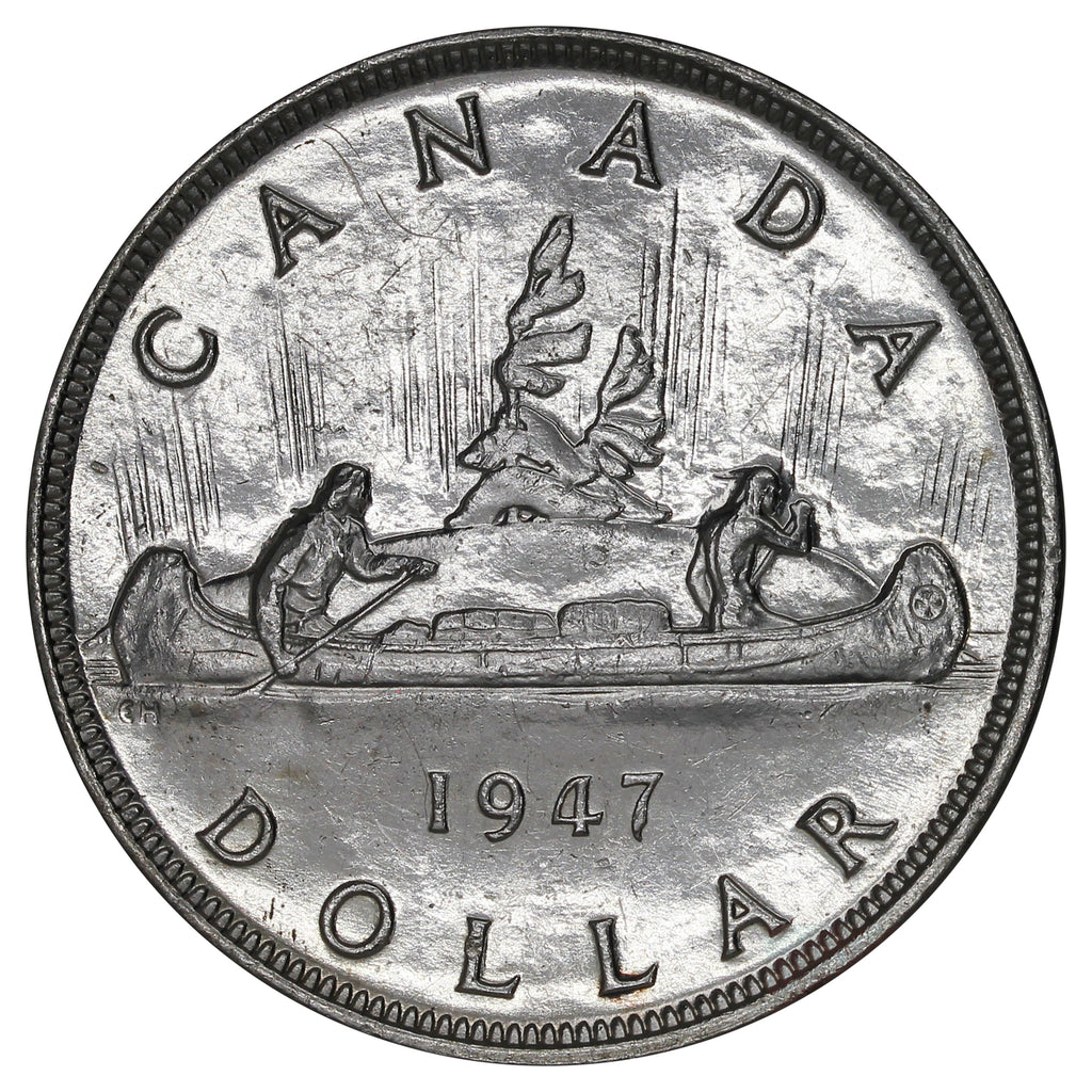 1947 Pointed 7 3x HP Canada Dollar Extra Fine (EF40) $