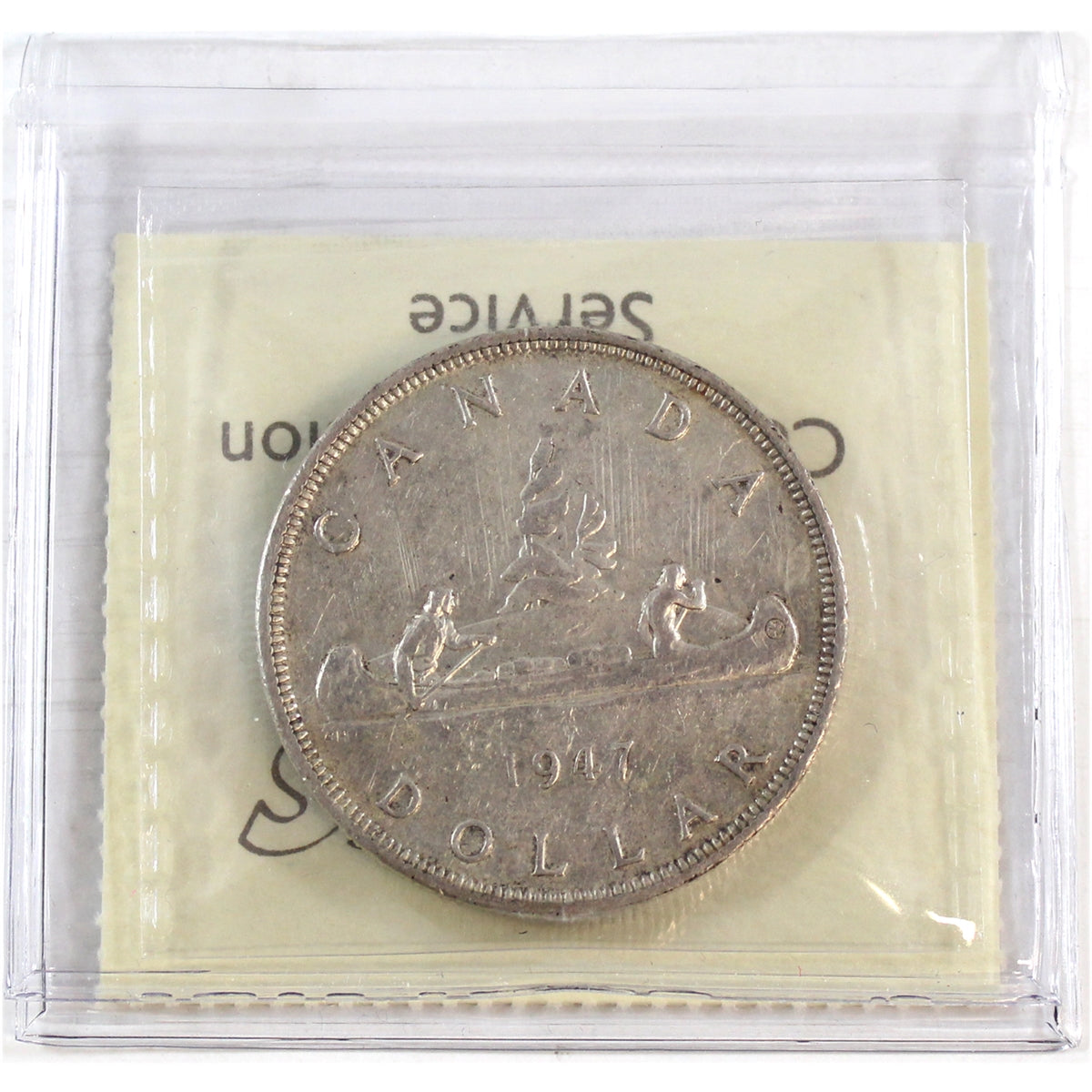 1947 Pointed 7 Canada Dollar ICCS Certified VF30