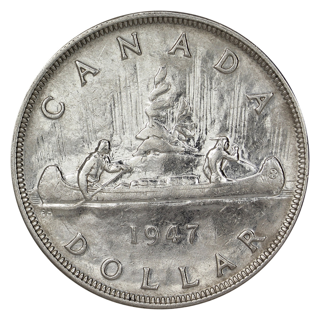 1947 Pointed 7 Canada Dollar Very Fine (VF20) $