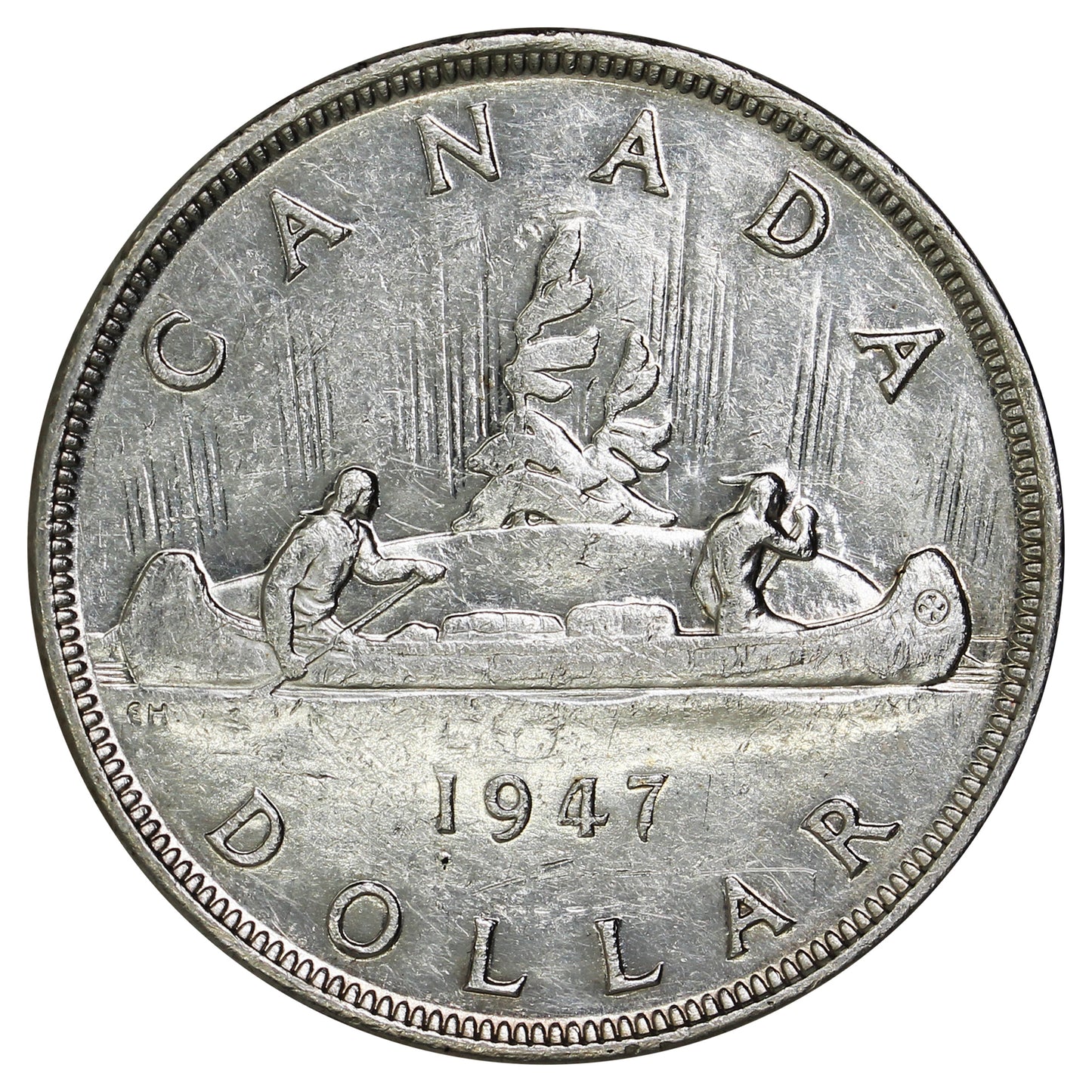 1947 Pointed 7 Canada Dollar VF-EF (VF30) $
