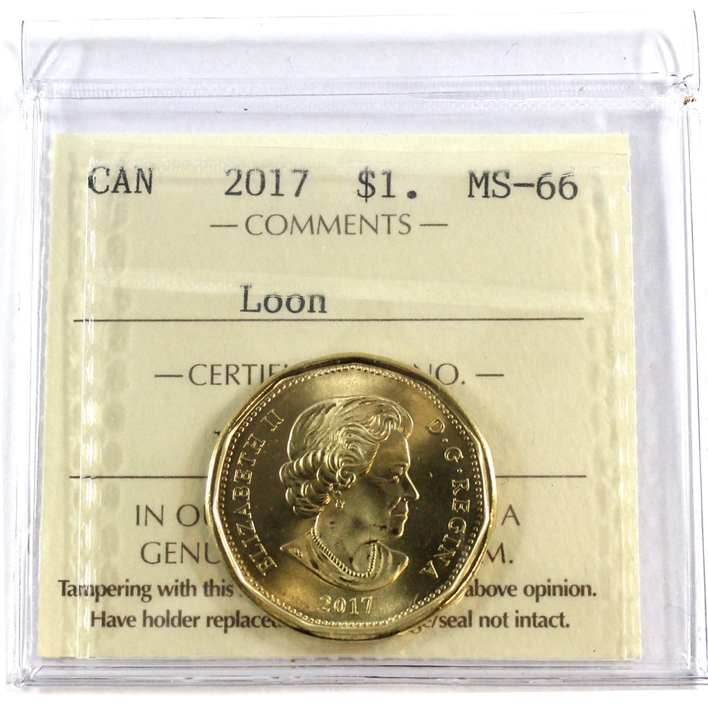 2017 Canada Loon Dollar ICCS Certified MS66