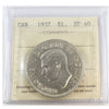 1937 Canada Dollar ICCS Certified EF40