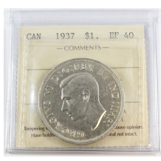 1937 Canada Dollar ICCS Certified EF40