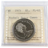 1975 Attached Jewel Canada Nickel Dollar ICCS Certified PL65 Heavy Cameo
