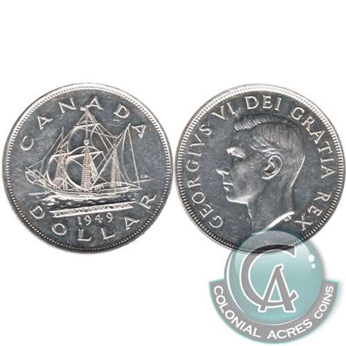 1949 Canada Dollar Almost Uncirculated (AU50)