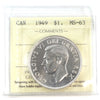 1949 Canada Dollar ICCS Certified MS63