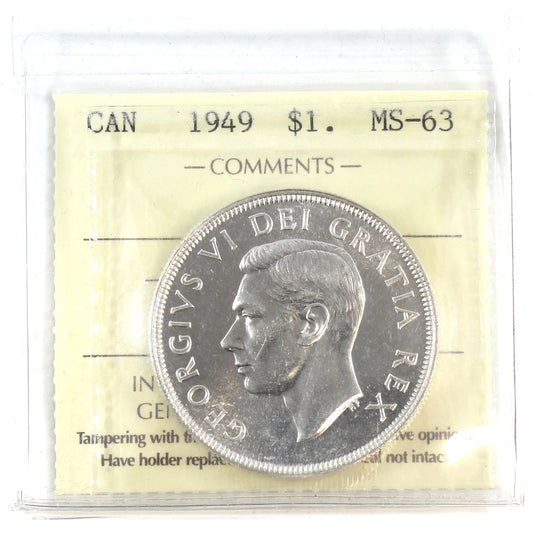 1949 Canada Dollar ICCS Certified MS63