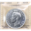 1949 Canada Dollar ICCS Certified MS64