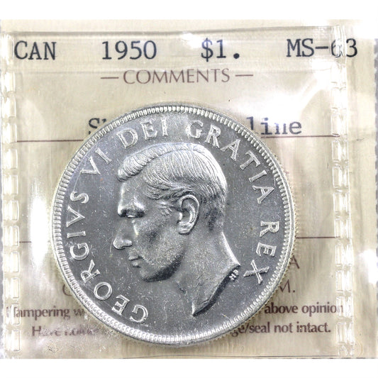 1950 SWL Canada Dollar ICCS Certified MS63