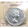 1955 Arnprior No Die Break Canada Dollar ICCS Certified MS62
